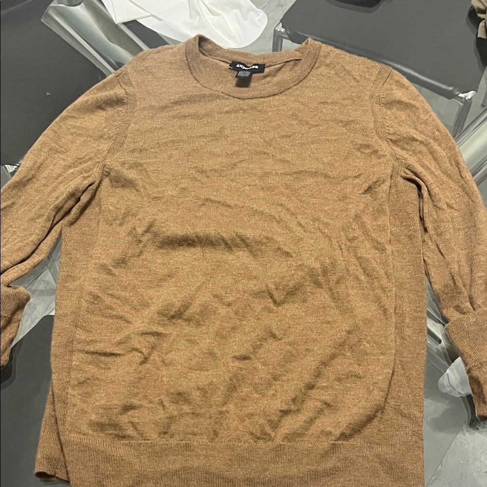 Express Brown Crew Neck Sweater